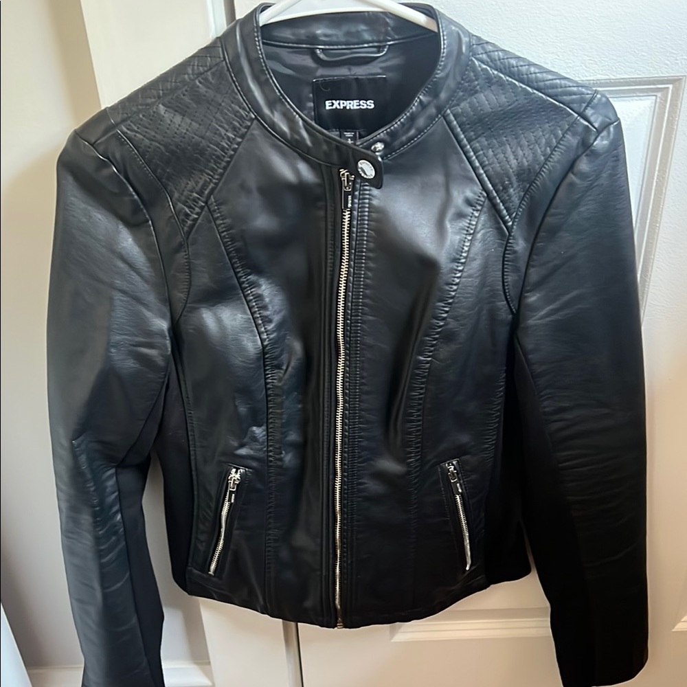Express Women's Black Leather Jacket